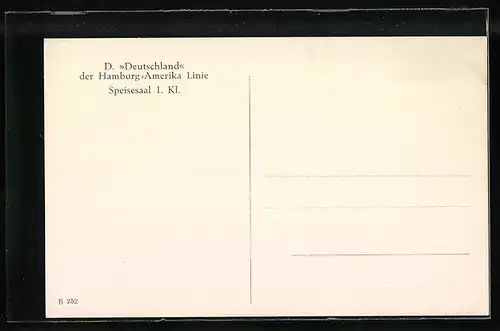 Foto-AK Dampfer Deutschland, Innenansicht