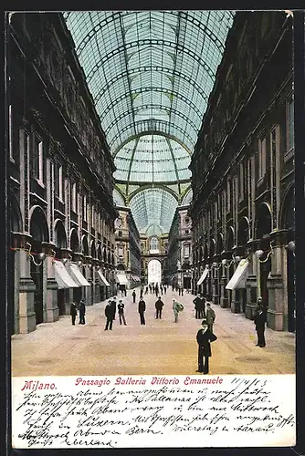 AK Milano, Passaggio Gallerie Vittorio Emanuele