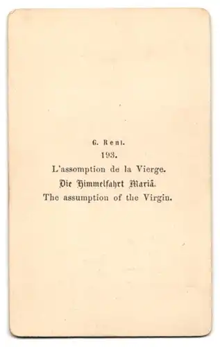 Fotografie unbekannter Fotograf und Ort, Gemälde: Die Himmelfahrt Mariä, nach G. Reni