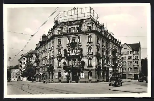 AK Winterthur, Hotel Terminus am Bahnhofplatz