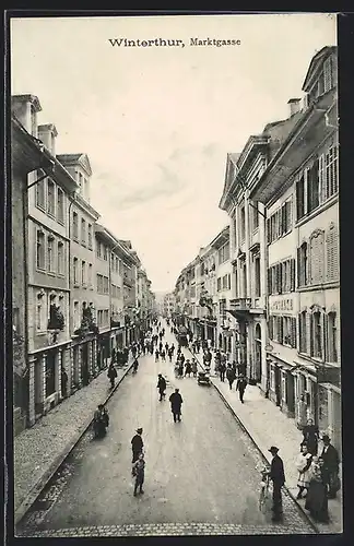 AK Winterthur, Passanten in der Marktgasse