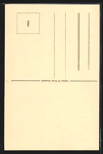 Steindruck-AK Zug, Partie an der Stadtmauer