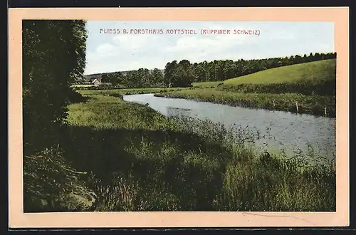 AK Rottstiel, Partie am Fliess beim Forsthaus Rottstiel