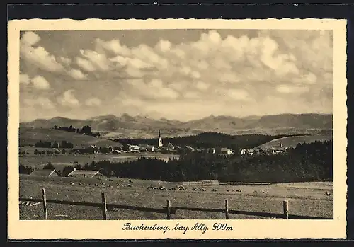 AK Buchenberg / bay. Allgäu, Blick zum Ort