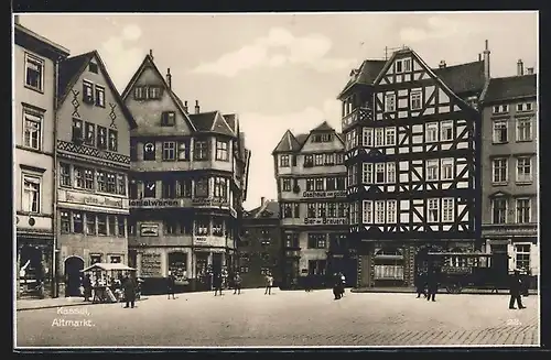AK Cassel, Altmarkt mit Geschäften