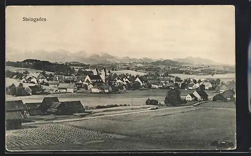 AK Steingaden / Obb., Ortsansicht mit Kirche