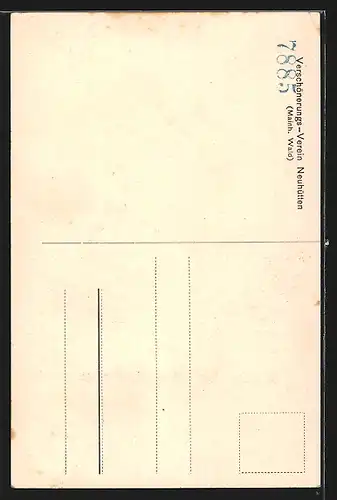 Künstler-AK Neuhütten / Württ., Aussichtsturm auf dem Steinknickle