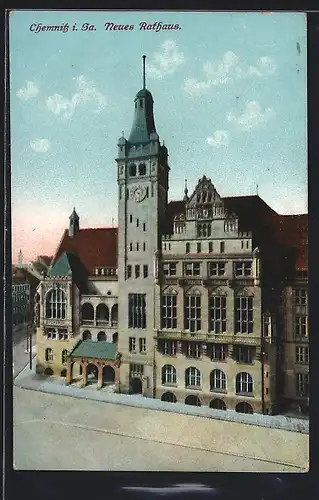 AK Chemnitz, Blick auf das neue Rathaus