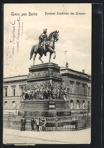 AK Berlin, Denkmal Friedrichs des Grossen