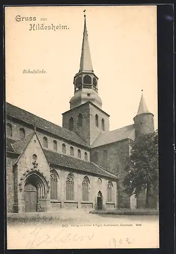 AK Hildesheim, Partie vor der Michaeliskirche