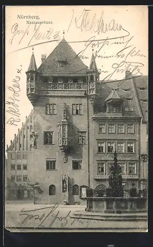 AK Nürnberg, Brunnen am Nassauerhaus