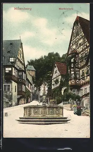 AK Miltenberg, Brunnen am Marktplatz