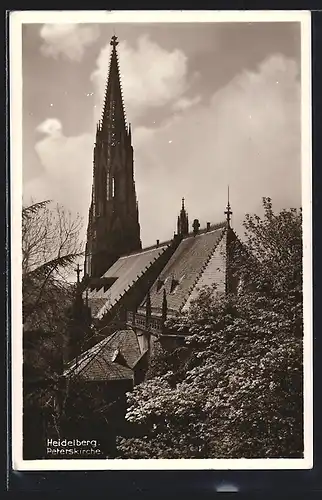 AK Heidelberg / Neckar, Blick auf die Peterskirche