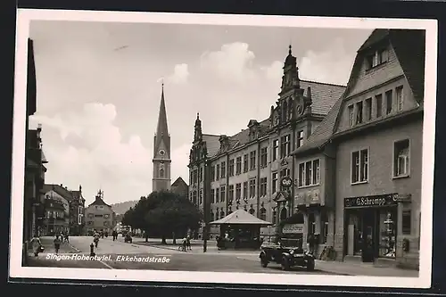 AK Singen-Hohentwiel, Blick in die Ekkehardstrasse