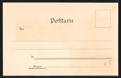 Lithographie Essen / Ruhr, Panorama und Kaiser Denkmal