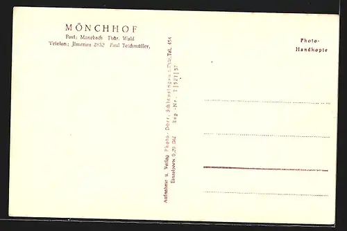 AK Manebach /Thür. Wald, Mönchhof im Grünen