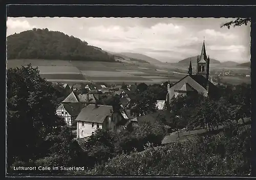 AK Calle im Sauerland, Ortsansicht mit Kirche