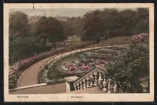 AK Bochum, Blumenbeete im Stadtpark