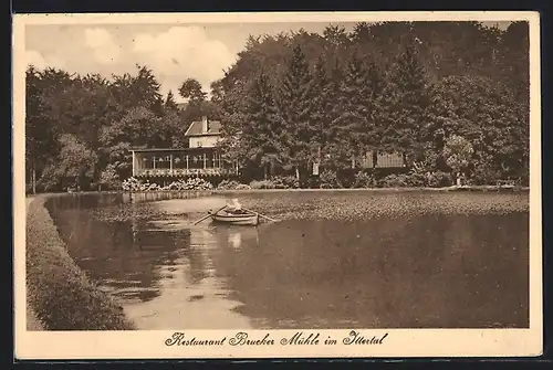 AK Ittertal, Restaurant Brucker Mühle mit Ruderboot