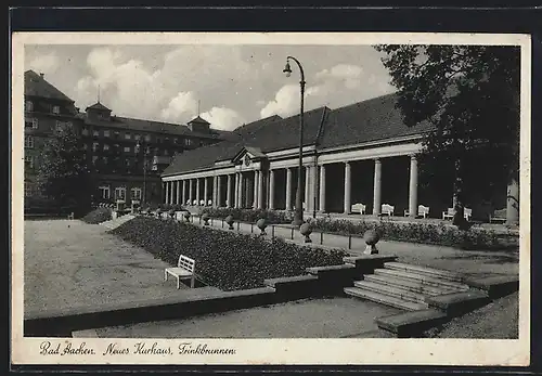 AK Bad Aachen, Neues Kurhaus, Trinkbrunnen