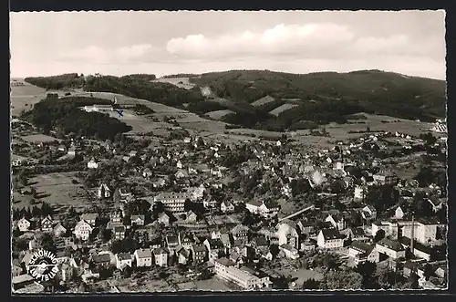 AK Bergneustadt b. Köln, Ortsansicht aus der Vogelschau