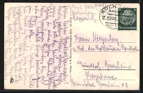 AK Eckenhagen /Rhld., Ortsansicht mit Kirche