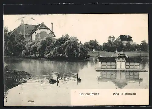 AK Gelsenkirchen, Partie im Stadtgarten