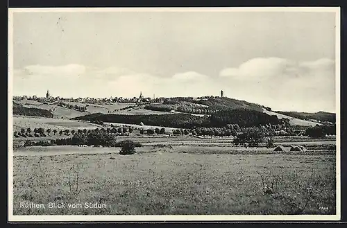 AK Rüthen, Blick vom Süden auf den Ort