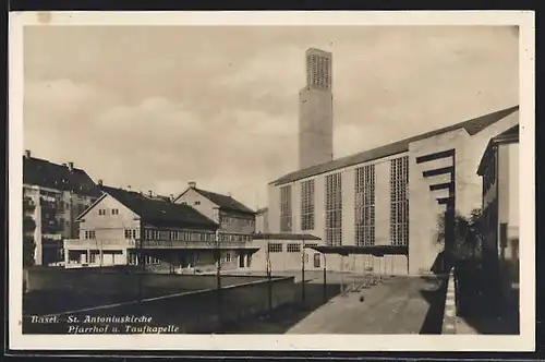 AK Basel, St. Antoniuskirche, Pfauhof, Taufkapelle