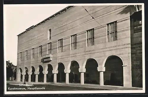 AK Basel, Kunstmuseum, Hauptfassade mit Bögen