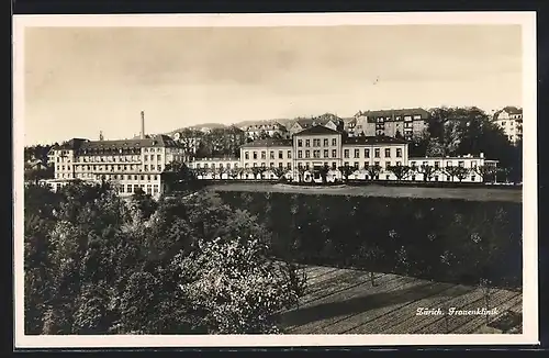 AK Zürich, Blick auf die Frauenklinik
