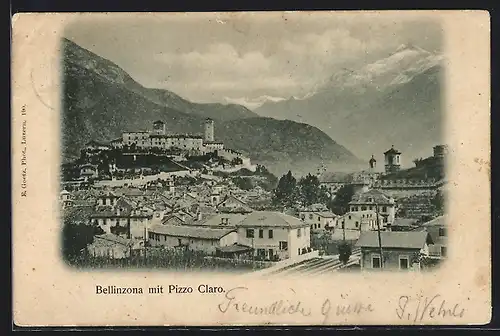 AK Bellinzona, Teilansicht mit Pizzo Claro