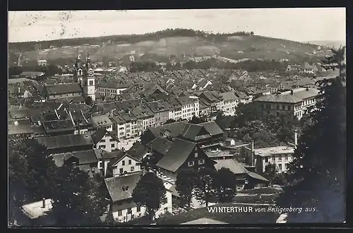 AK Winterthur, Ortsansicht vom Heiligenberg aus