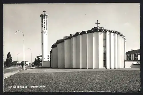 AK Emmenbrücke, Partie vor der Marienkirche