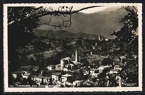 AK Tesserete, Veduta generale con Sala Capriasca