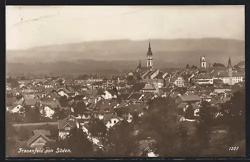 AK Frauenfeld, Ortsansicht von Süden