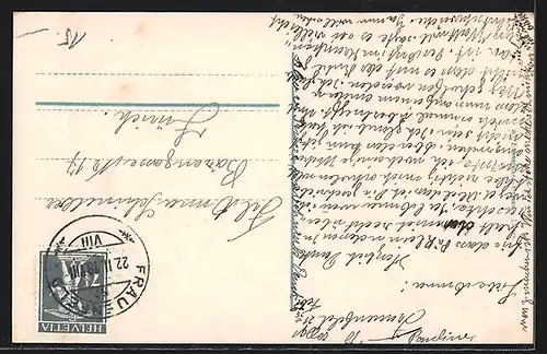 AK Frauenfeld, Ortsansicht von Süden