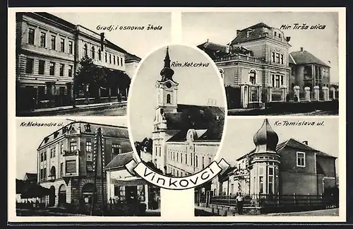 AK Vinkovci, Rim. Kat. crkva, Gradj. i osnovna skola, Kr. Tomislava ul.