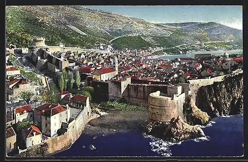AK Dubrovnik /Ragusa, schöne Teilansicht