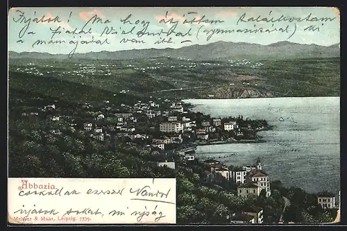 AK Abbazia, Gesamtansicht des Küstenortes