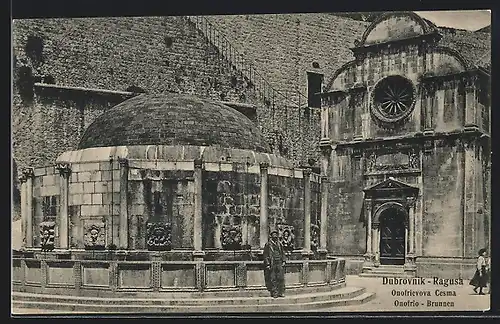 AK Ragusa / Dubrovnik, Partie am Onofrio-Brunnen