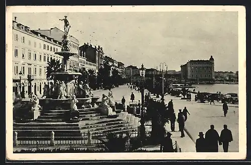 AK Split, Ortspartie an der Uferpromenade