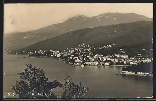 AK Abbazia, Blick zum Ort
