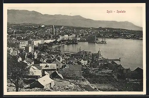 AK Split, Blick von oben auf die Stadt