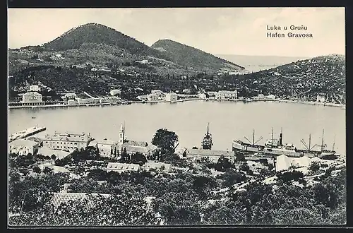 AK Gravosa, Blick auf den Hafen