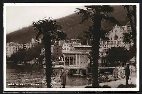 AK Abbazia, Lungomare, Villen am Meer