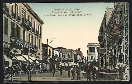 AK Salonique, Une Place historique, Place de la Liberte