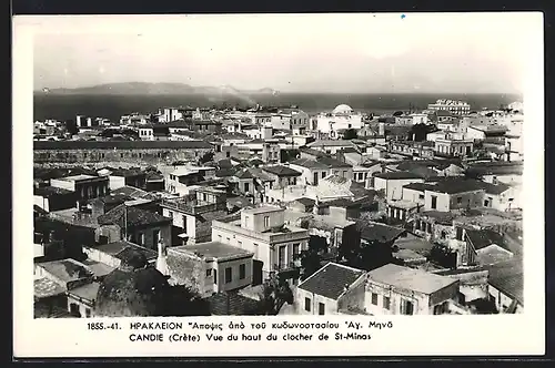 AK Candie /Crete, Vue du haut du clocher de St-Minos