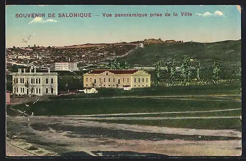 AK Salonique, Vue panoramique prise de la Ville
