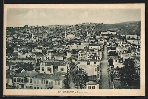AK Salonique, Panoramablick über die Stadt